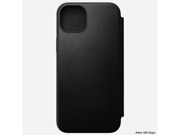 Dėklas Nomad Modern Leather Folio case for iPhone 15 Plus 6,7" juodas