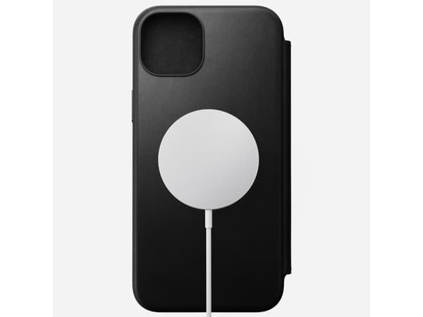 Dėklas Nomad Modern Leather Folio case for iPhone 15 Plus 6,7" juodas