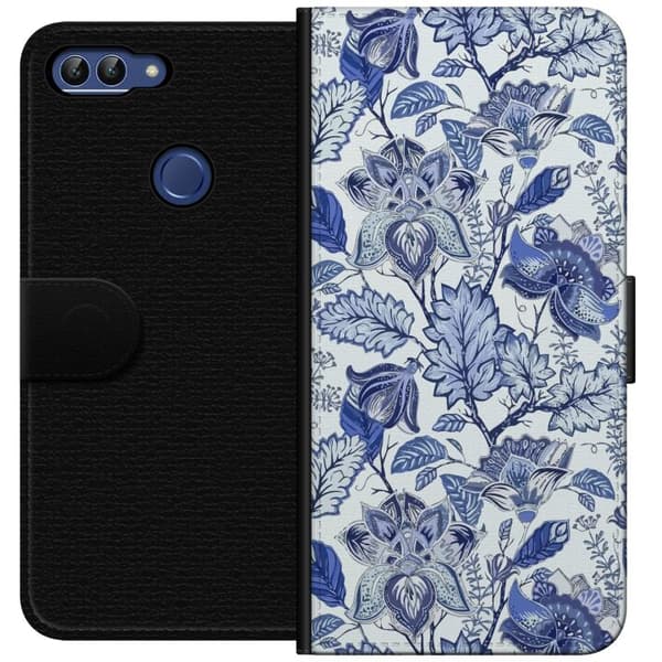Huawei P smart Lommeboketui Blomster Blå...