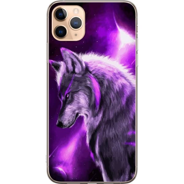 Apple iPhone 11 Pro Max Genomskinligt Skal Lila Varg