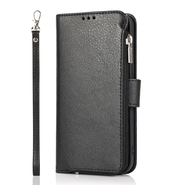iPhone 15 Plånboksfodral med Dragkedja - Praktiskt Flip-fodral
