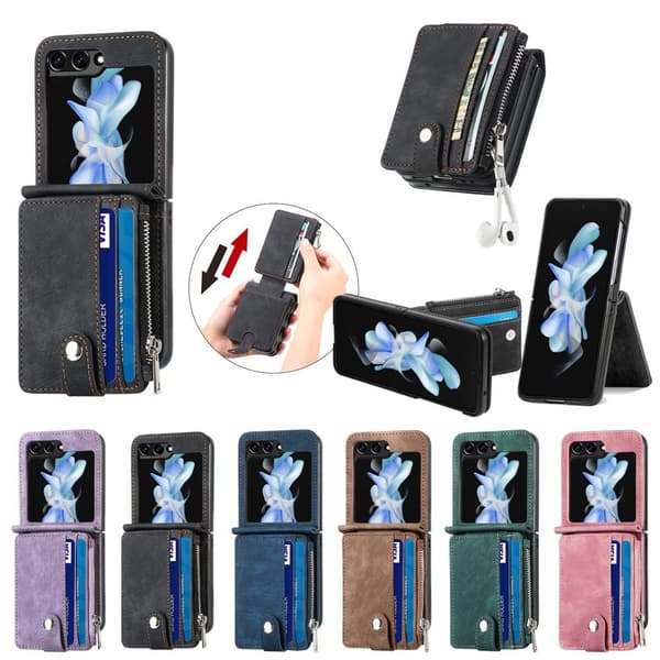 Galaxy Z Flip 5 5G - 2 in 1 Plånboksfodral med kortfack