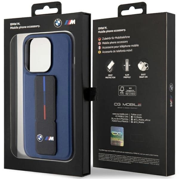 BMW iPhone 15 Pro Mobilskal M Grip Stand Bicolor