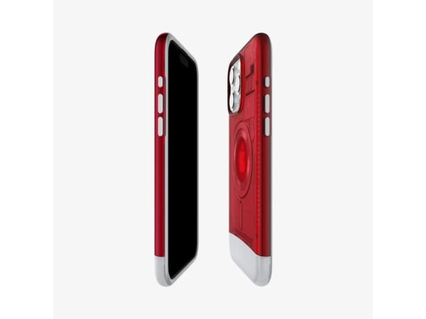 Spigen Classic C1 MagFit, Omslag, Apple, iPhone 15 Pro, 15,5 cm (6.1"), Röd