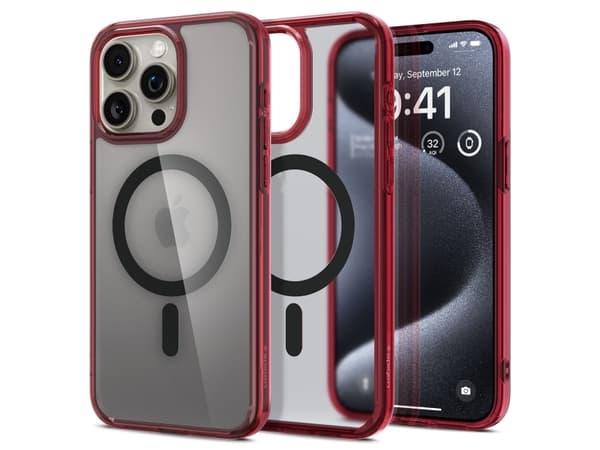 Spigen ACS07057, Omslag, Apple, iPhone 15 Pro, 15,5 cm (6.1"), Röd