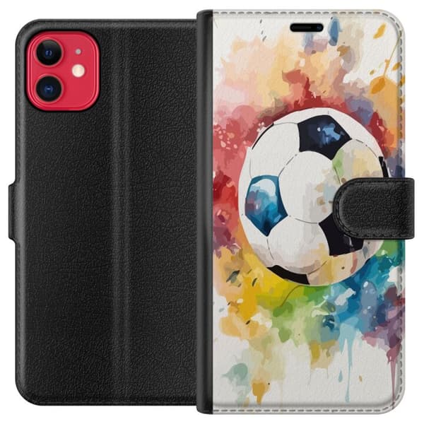 Apple iPhone 11 Plånboksfodral Fotboll