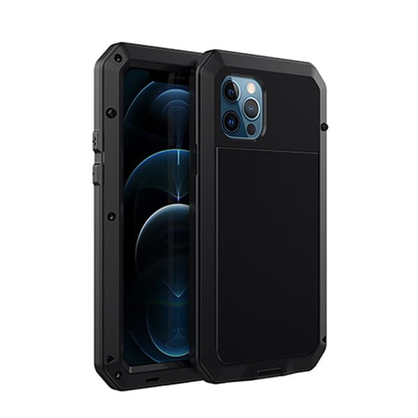iPhone 15 Pro - Stötdämpande Aluminium Skal Svart Black