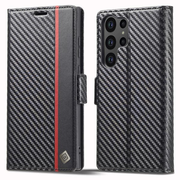 LC.IMEEKE Lompakkokotelo Samsung Galaxy S24 Ultra - Musta