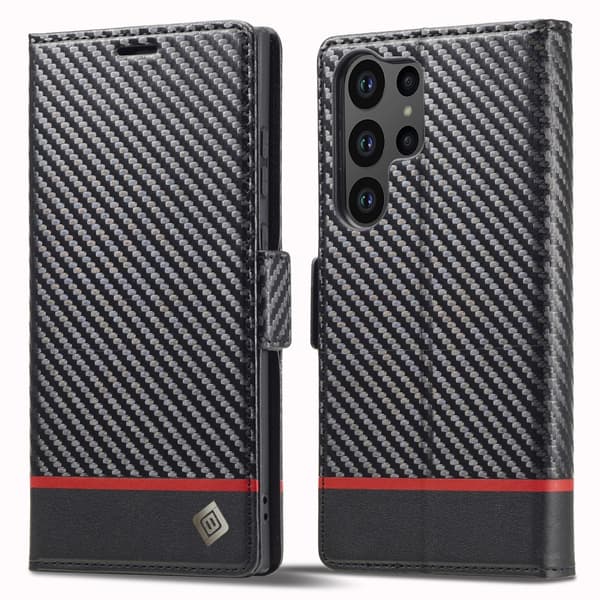 LC.IMEEKE Lommebok-deksel til Samsung Galaxy S24 Ultra - Svart