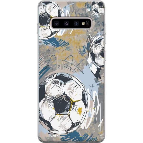Samsung Galaxy S10+ Genomskinligt Skal Fotboll