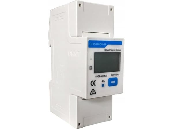 Huawei DDSU666-H, Älymittari, Kotimainen, Vahvavirta, Power factor, Power frequency, Jännite, Valkoinen, kWh, LCD
