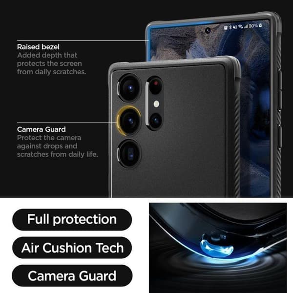 Spigen Galaxy S23 Ultra Skal Rugged Armor - Svart