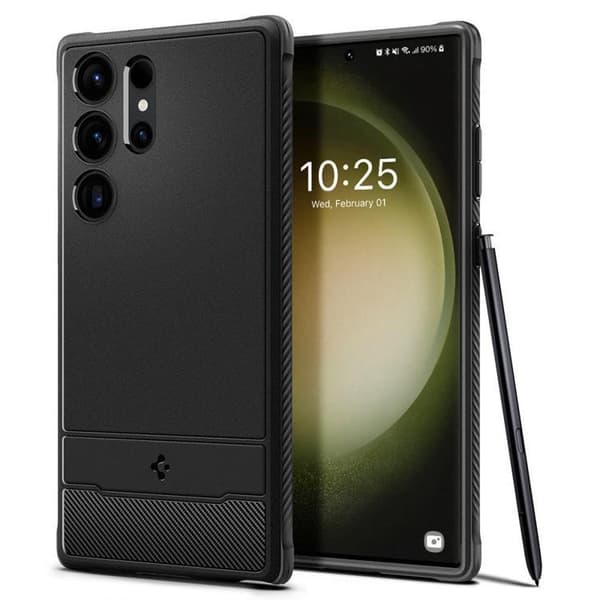 Spigen Galaxy S23 Ultra Skal Rugged Armor - Svart
