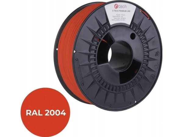 C-Tech Filament 3D C-TECH PREMIUM LINE PLA RAL2004 1,75mm 1kg Pure orange