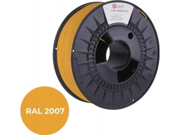 3D C-TECH PREMIUM LINE PLA RAL2007 filament 1,75mm 1kg Luminous bright orange