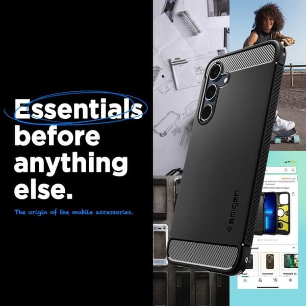 Spigen Galaxy A55 5G Mobilskal Rugged Armor - Svart