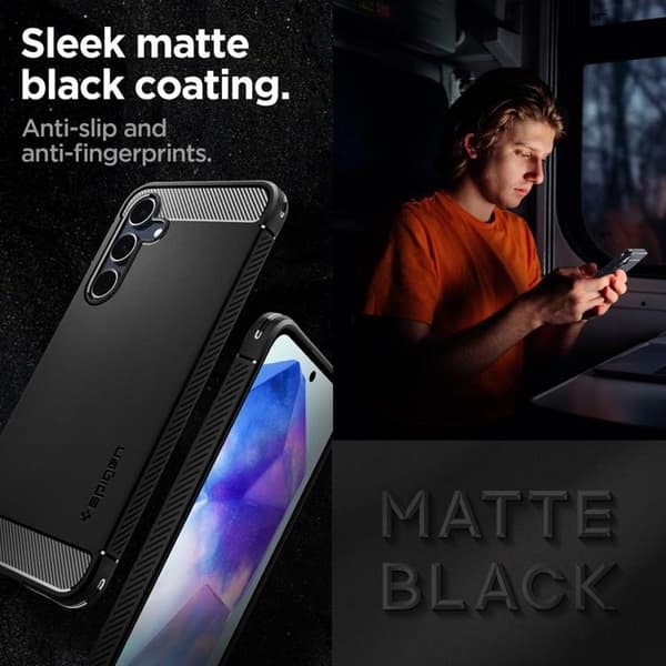 Spigen Galaxy A55 5G Mobilskal Rugged Armor - Svart