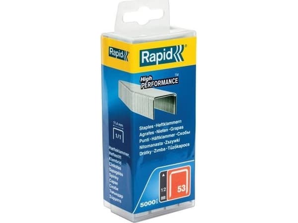 Rapid stifter Rapid stifter laget av tynn tråd nr. 53 (12 mm) - pakke med 5.000 stk.