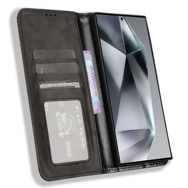 Samsung Galaxy S24 Ultra Plånboksfodral - Svart