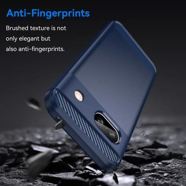 Google Pixel 8A Mobilskal Carbon Fiber - Blå