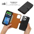 Miniatyrbild 5 av 10: iPhone 15 Pro Max Plånboksfodral 2-in-1 Detachable - Svart