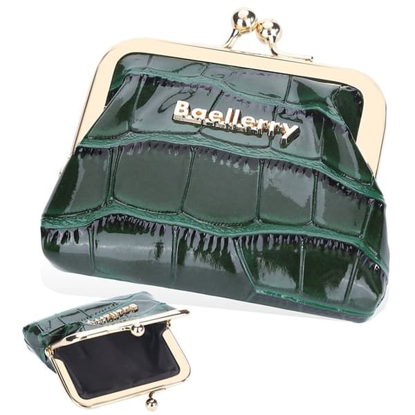 BAELLERRY Myntväska Crocodile PU Läder - Grön