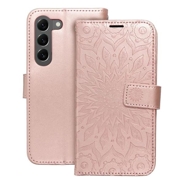Galaxy S23 Plånboksfodral Mezzo Book Mandala - Roseguld