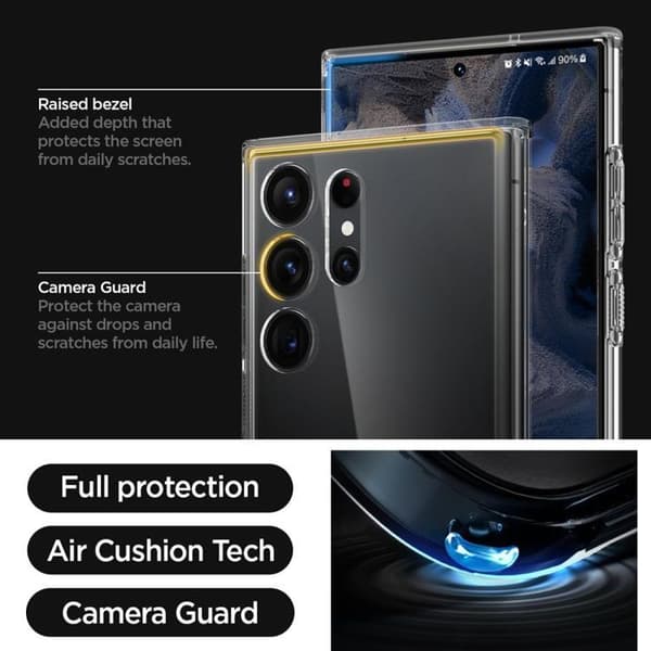 Spigen Galaxy S23 Ultra Crystal Ultra Hybrid - Transparent