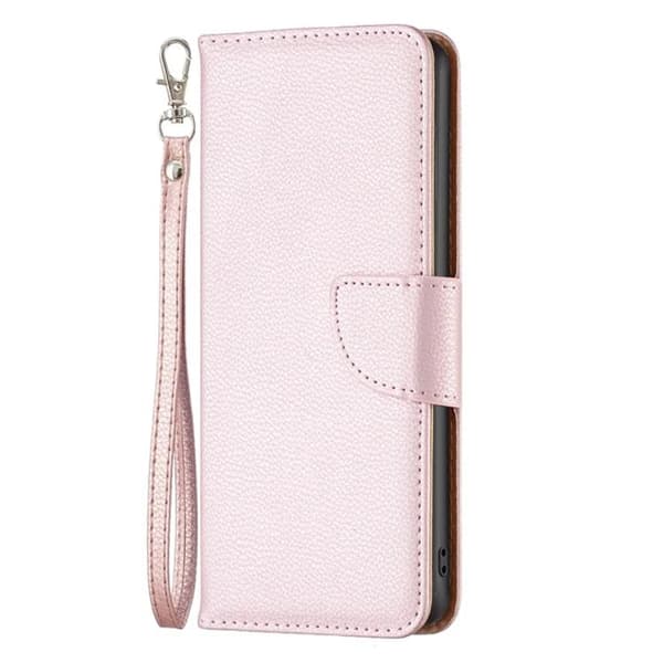 iPhone 15 Plånboksfodral med Rem - Rosaguld