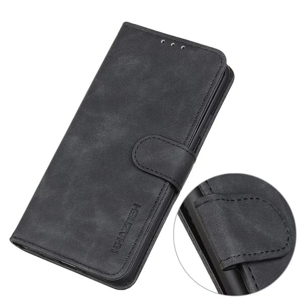KHAZNEH iPhone 15 Pro Max Plånboksfodral Retro - Svart