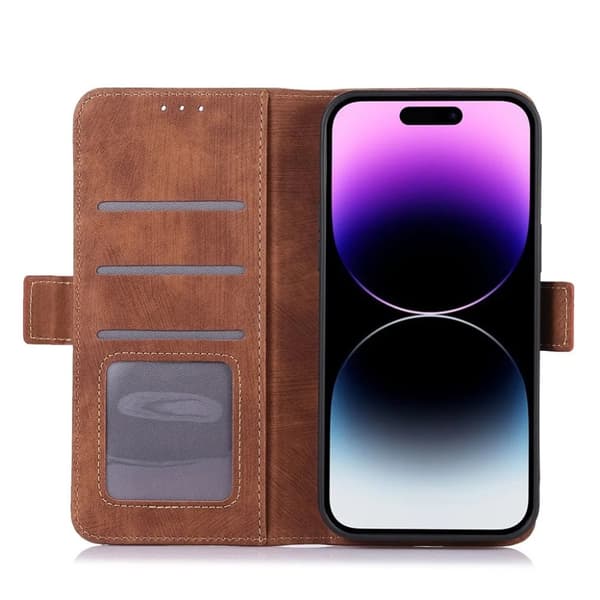 ABEEL iPhone 15 Pro Max Plånboksfodral - Brun