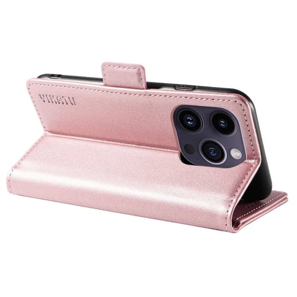 YIKATU iPhone 15 Pro Max Plånboksfodral - Rosaguld