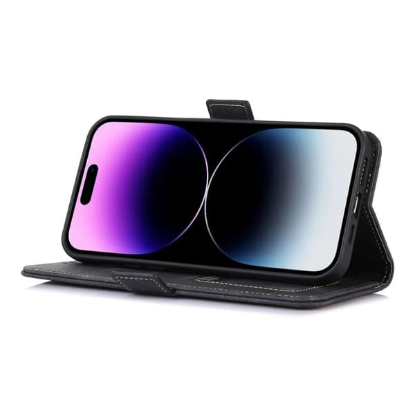 ABEEL iPhone 15 Pro Plånboksfodral - Svart