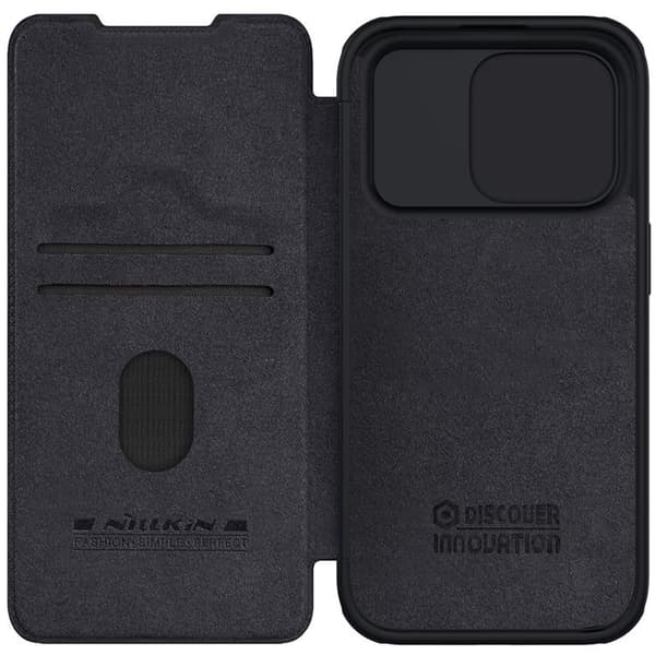 Nillkin iPhone 15 Pro Max Plånboksfodral QinPro Läder - Svart