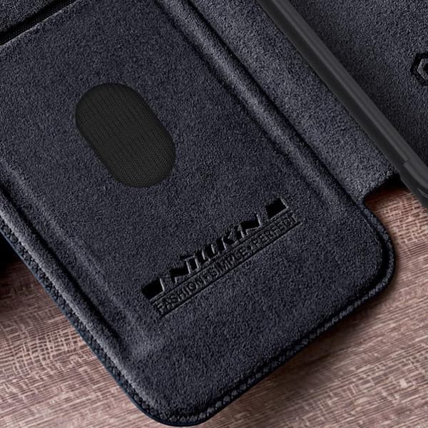 Nillkin iPhone 15 Pro Max Plånboksfodral QinPro Läder - Svart