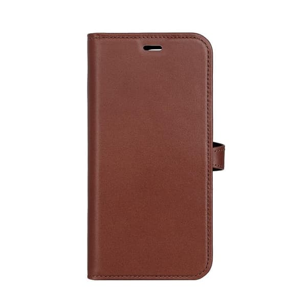 BUFFALO äkta läder iPhone 15 Pro Max Plånboksfodral 3 Kort Magsafe - Brun