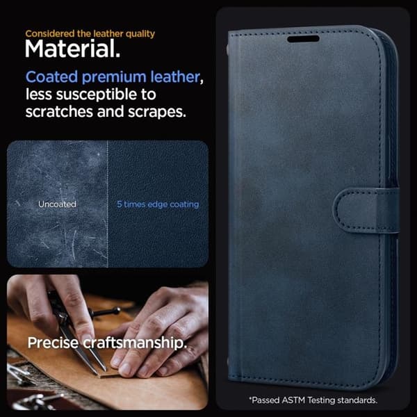 Spigen iPhone 15 Pro Plånboksfodral 'S' Pro - Navy