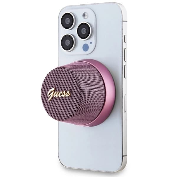 Guess Bluetooth Högtalare Magnetic Script Metal - Rosa