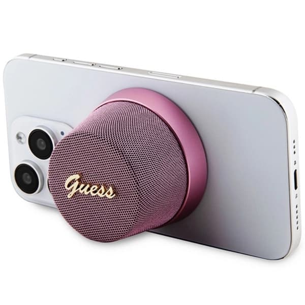 Guess Bluetooth Högtalare Magnetic Script Metal - Rosa
