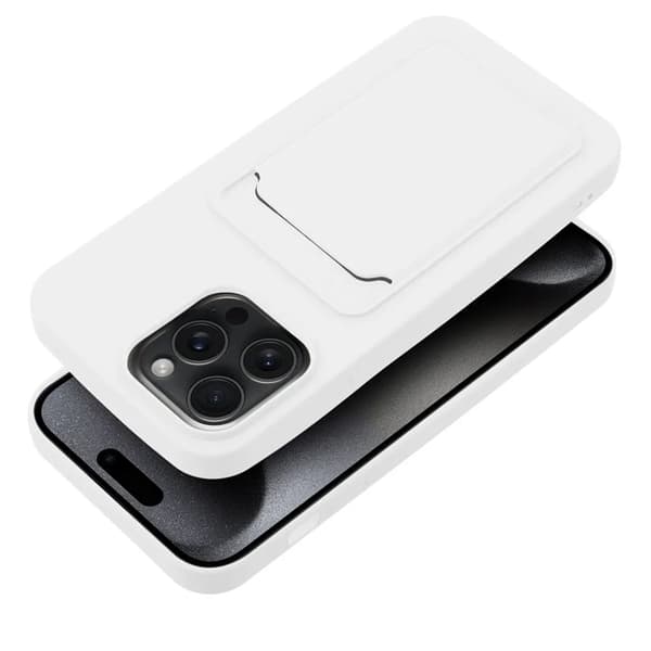 iPhone 15 Pro Max Mobilskal Korthållare - Vit
