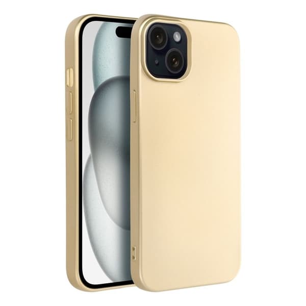 iPhone 15 Mobilskal Metallic - Guld