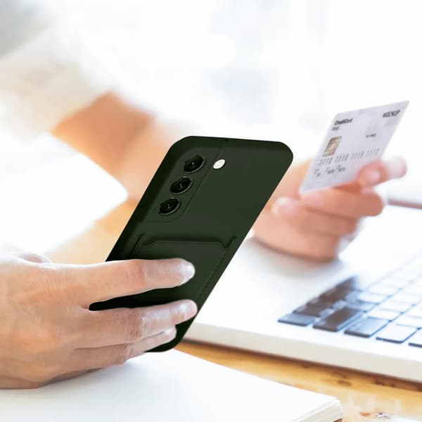 Galaxy A15 Korthållare Mobilskal - Grön