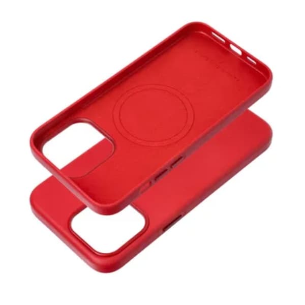 iPhone 15 Pro Max Mobilskal Magsafe Läder - Röd