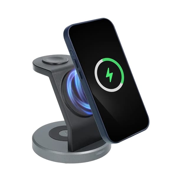 iPhone 15 Pro Max Mobilskal Magsafe Läder - Blå