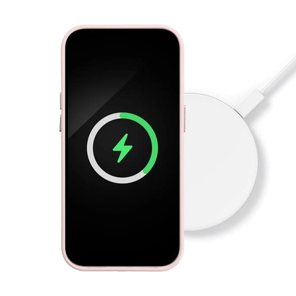 iPhone 15 Pro Mobilskal Magsafe Läder - Rosa