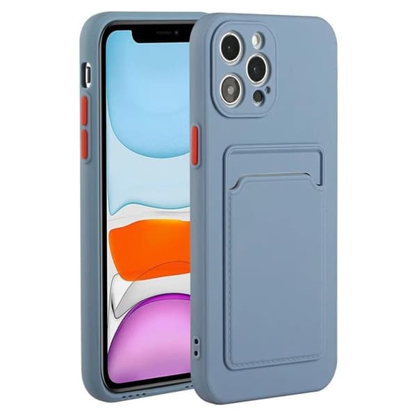 iPhone 15 Pro Max Mobilskal Korthållare - Blå