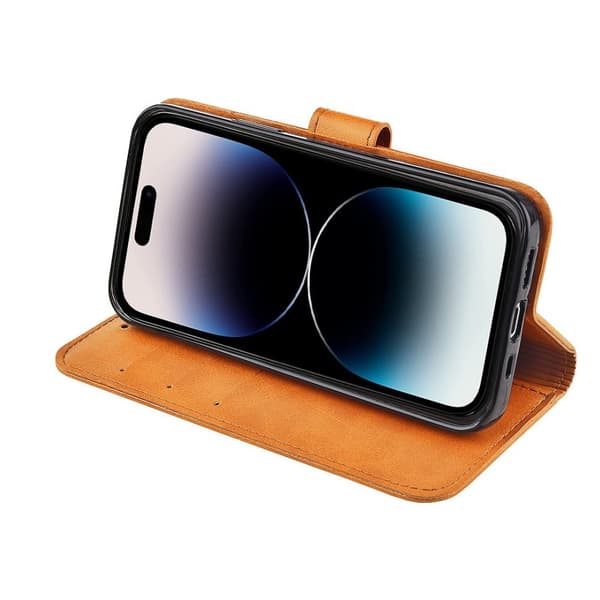 iPhone 15 PU-läderfodral - (2-kortfack)