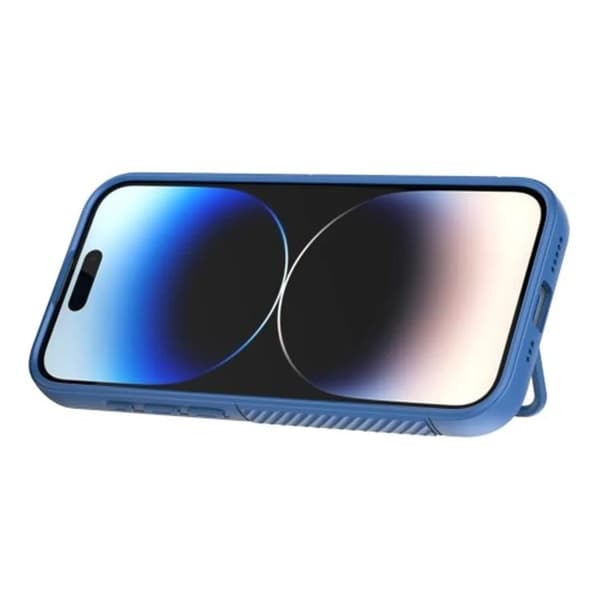 iPhone 15 Pro Mobilskal Kickstand Slim - Ljusblå