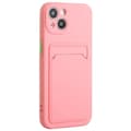 Miniatyrbild 1 av 4: iPhone 15 Mobilskal Korthållare TPU - Rosa