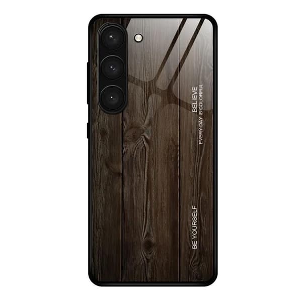 Galaxy S24 Plus Mobilskal med Tryck och Baksida - Mörkt Trä